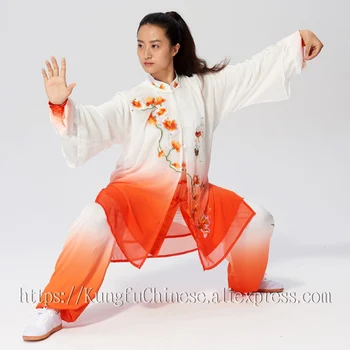 

Tai chi clothing Martial arts suit taiji performance outfit wushu uniform embroidery for women men children kids girl boy adults