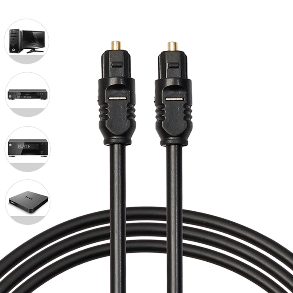 Digital Optical Fiber Audio Cable Toslink SPDIF Coaxial Cord With 1 in