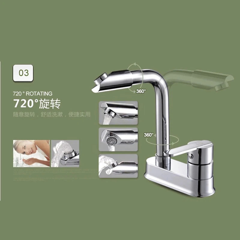 

Dual Hole Basin Sink Washbasin Water Mixe Tap Faucet Copper Single Handle Cold and Hot Water Taps Faucet Basin Faucets F2233