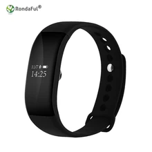Новые V66 монитор сердечного ритма Bluetooth 4.0 IP68 Водонепроницаемый Смарт Браслет для IOS Android 0.66 »OLED