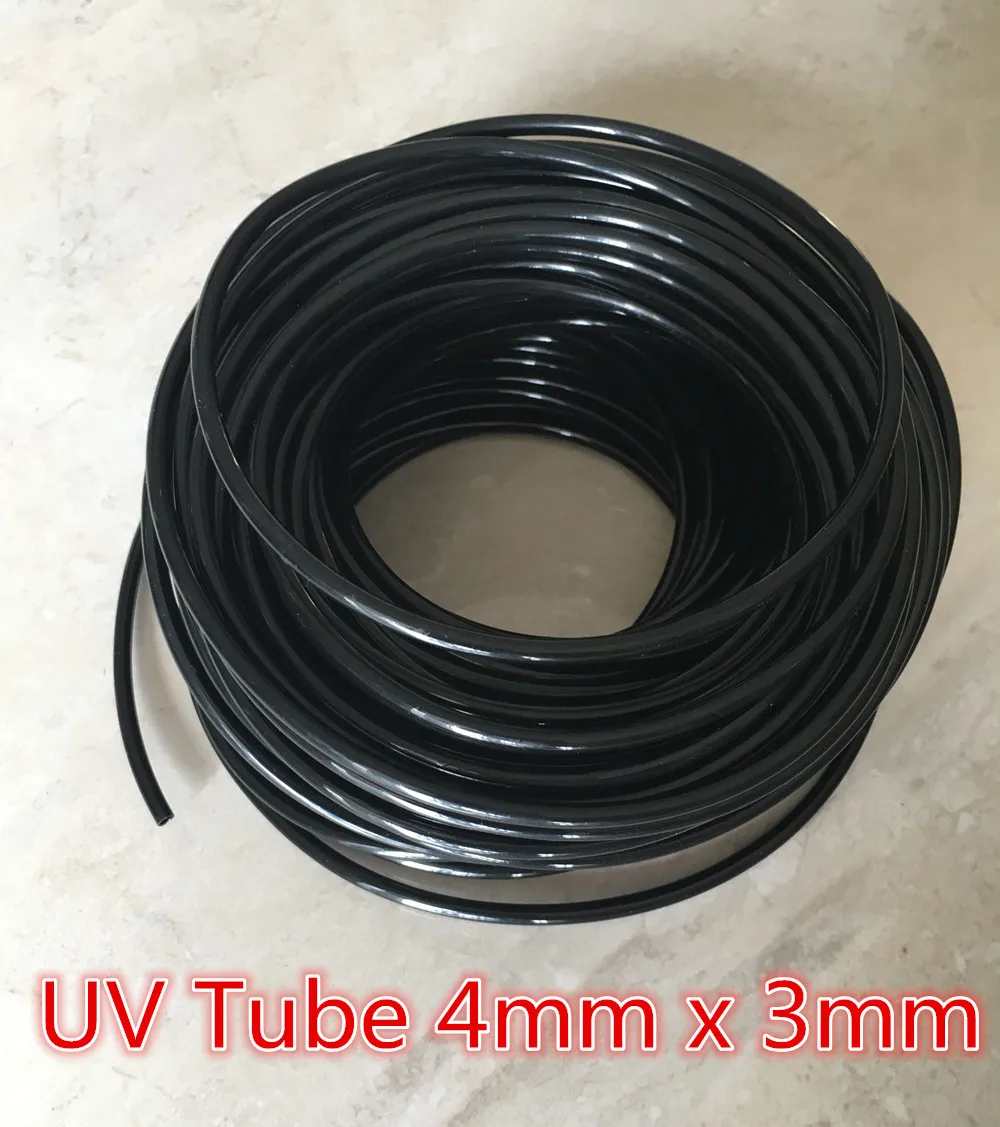 5 meters Black UV Printer Ink Tube 4mm x 3mm UV Ink Pipe Hose for