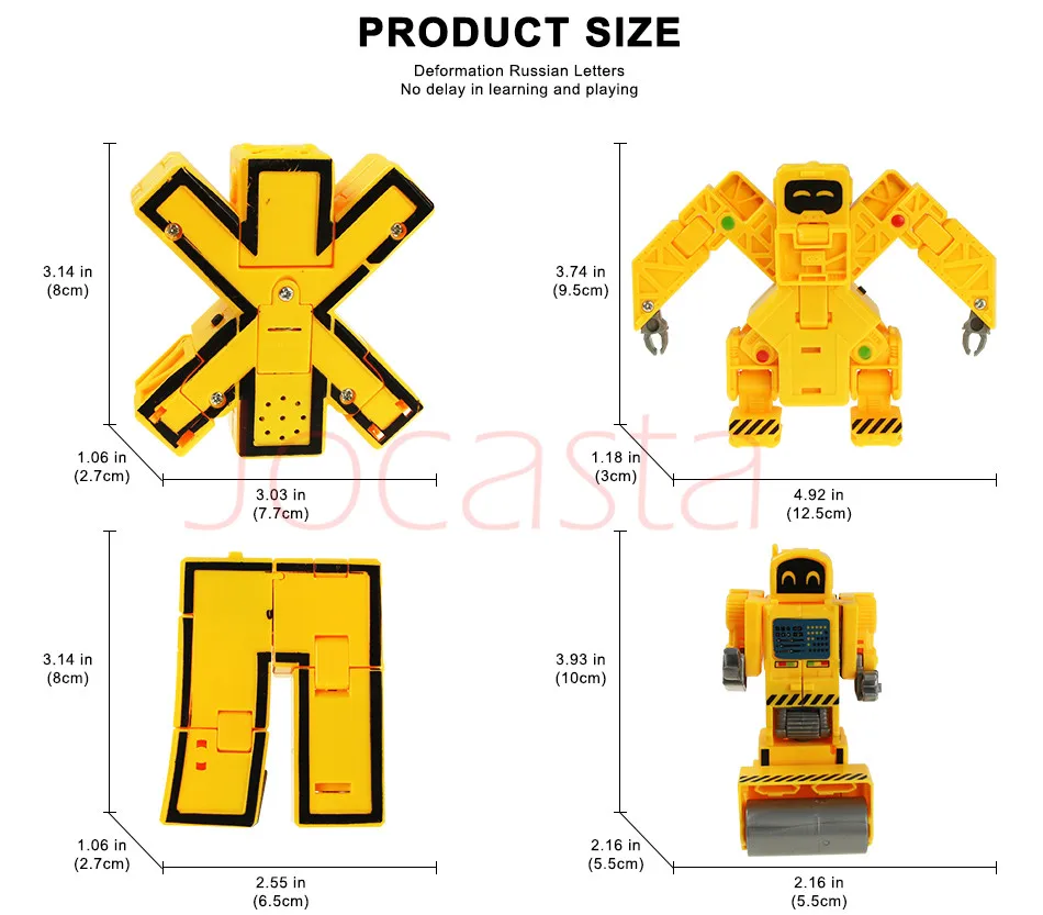 DIY буква русского алфавита робот-трансформер модель деформация робот креативная головоломка игрушка для детей подарок для мальчиков>