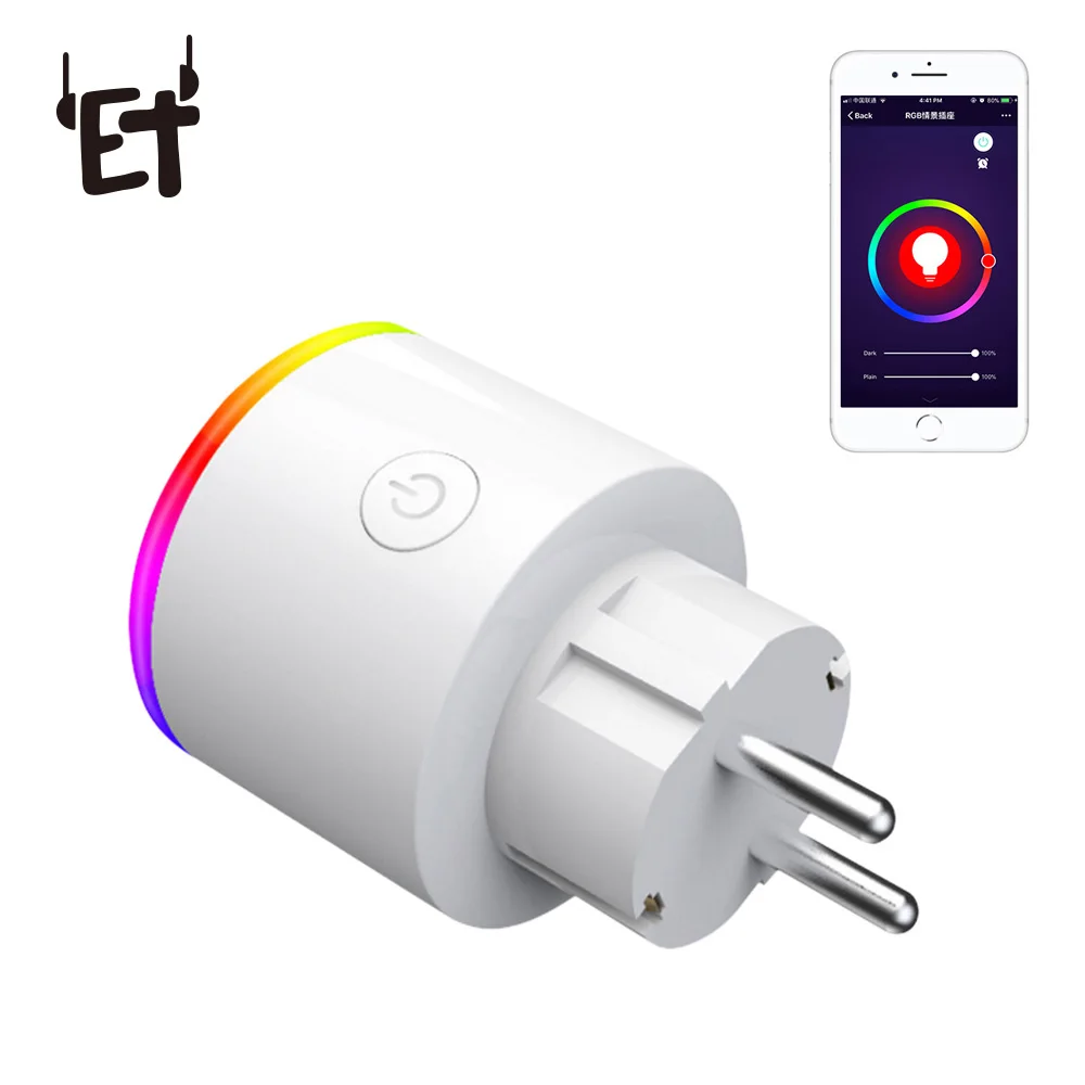 ET Smart Plug Wifi Socket With Switch Phone APP Voice