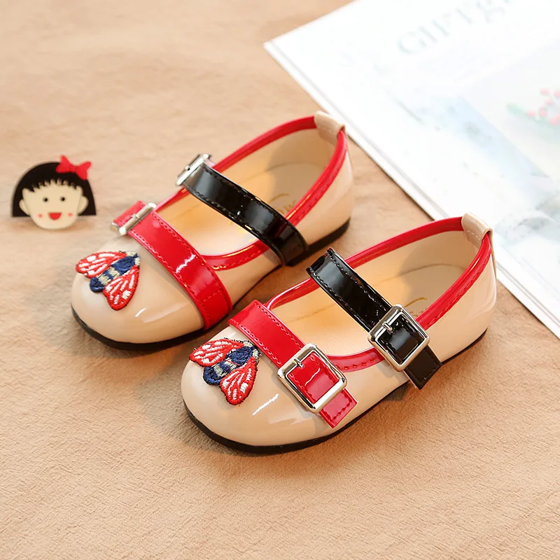 Весенняя детская кожаная обувь, Корейская версия обуви в горошек, детская повседневная обувь принцессы, сандалии с мягкой подошвой для девочек