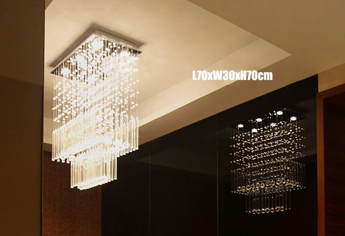 Прямоугольный хрустальный светильник для ресторана гостиной|hanging lamp|light storelamp