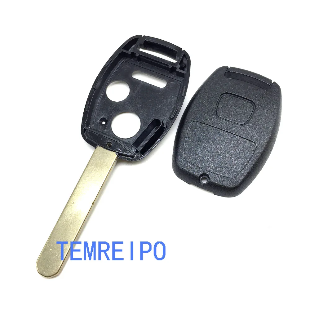 

20pcs/lot Replacement Uncut Key Blank with chip groove place For Honda 2+1 Button Entry System Remote Key Cover Case