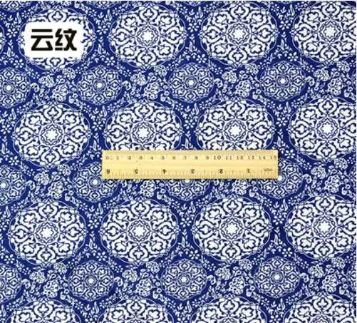 CF109 1 метр китайский синий и белый фарфор ткань хлопок ткань китайский стиль Синий принт скатерть занавеска - Цвет: 1