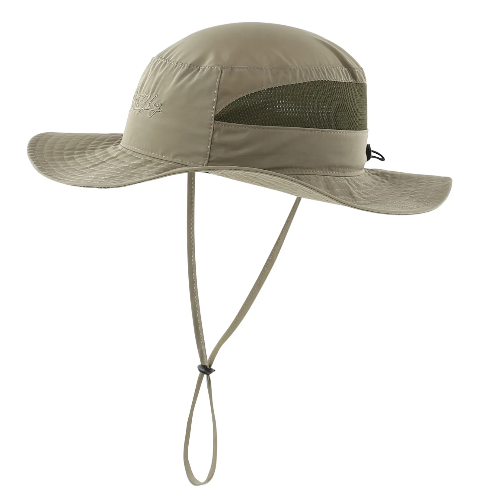 Connectyle Женская сетка Boonie Легкая летняя Солнцезащитная шляпа с широкими полями УФ-защита пляжная рыболовная шляпа - Цвет: Army Green
