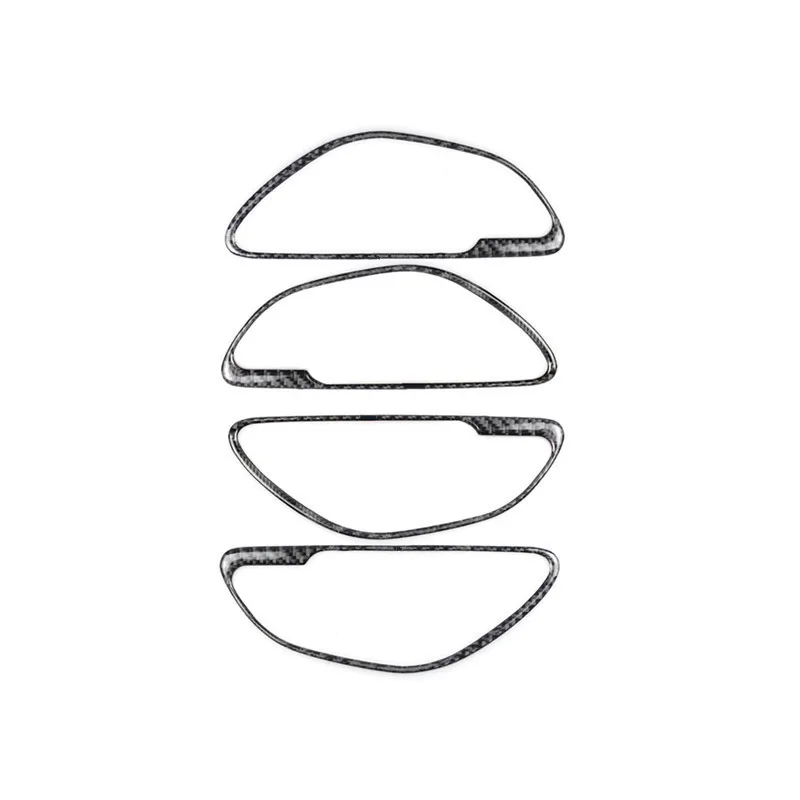 Автомобильная Внутренняя Рамка дверной ручки украшение крышка отделка 4 шт. для Mercedes Benz C Class W205- GLC X253- углеродного волокна - Название цвета: 4 pieces