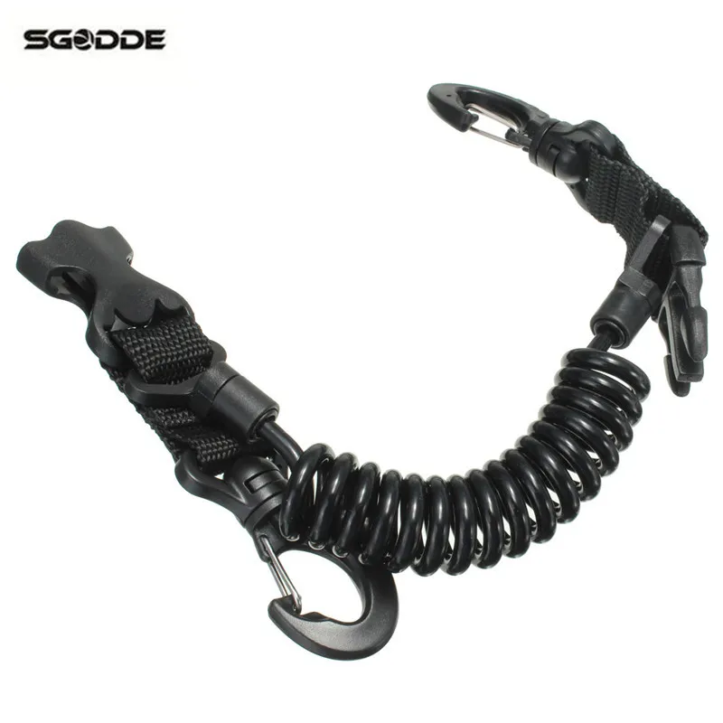

Swimming Scuba Diving Lanyard Coil Lanyard with Clip and Quick Release Buckles for Camera For Diving Underwater Photography