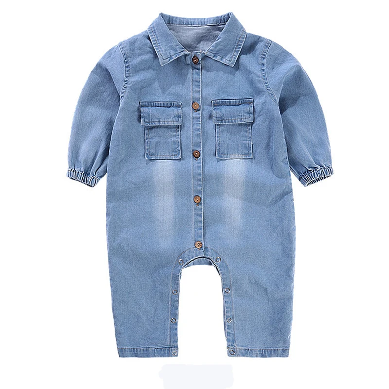 Baby Romper Infant Baby Boy Girl Overalls Jumpsuit Long Sleeve Cute Cartoon Denim Baby Spring Autumn Costume Clothes For Babies0