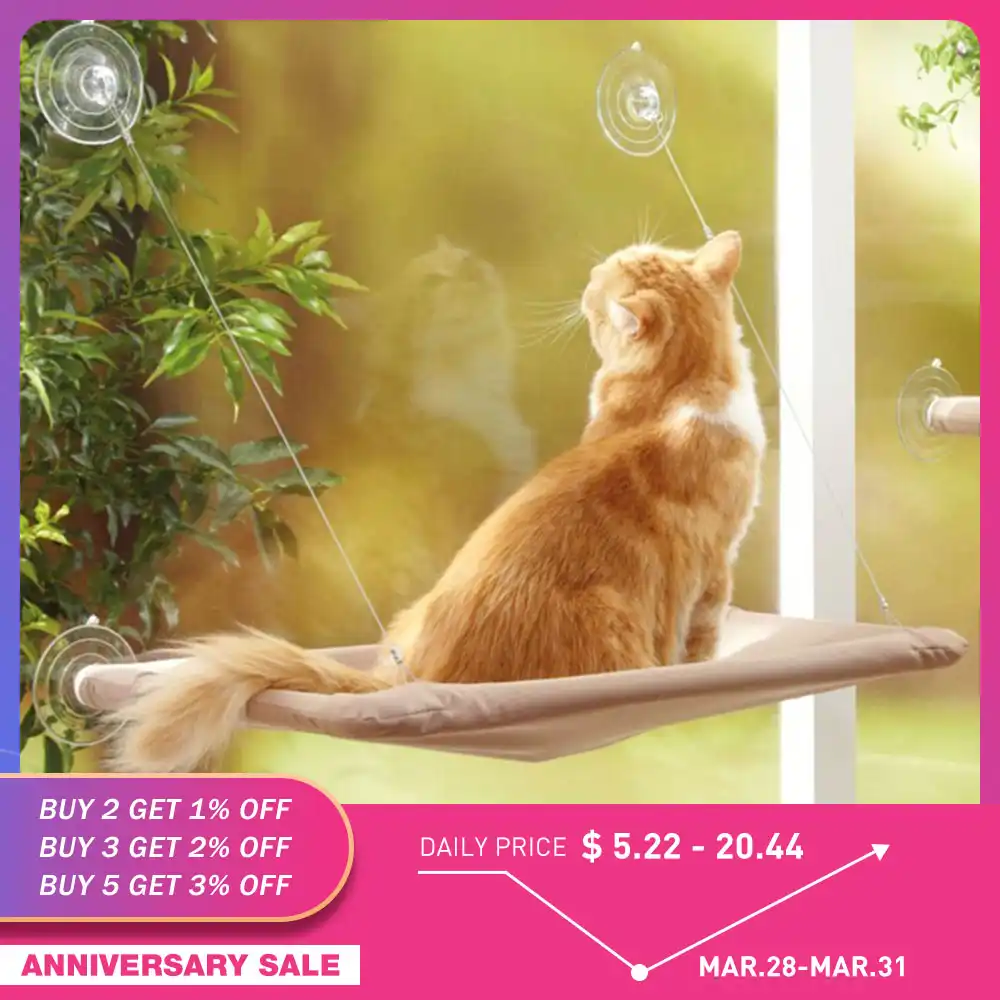 Detail Feedback Questions About Cute Pet Hanging Beds Bearing 20kg Cute Pet Hanging Beds Bearing 20kg Cat Sunny Seat Window Mount Hammock Comfortable