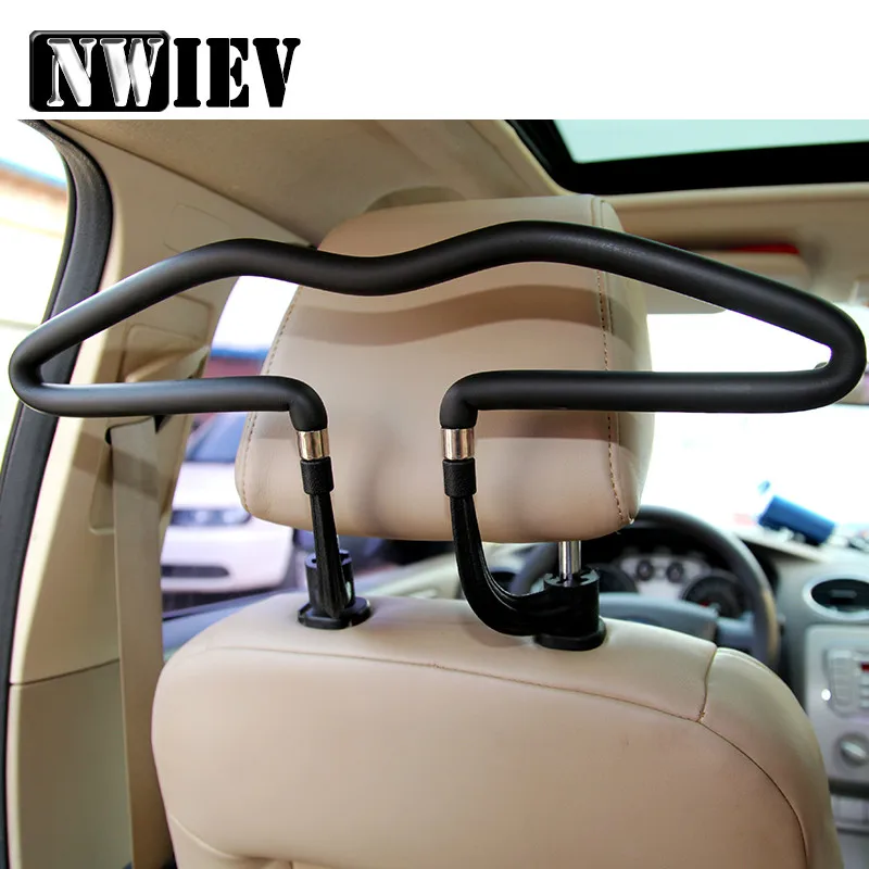 NWIEV Car Hanger Clothes Rack Headrest Stainless For BMW X5 E53 F30 F10