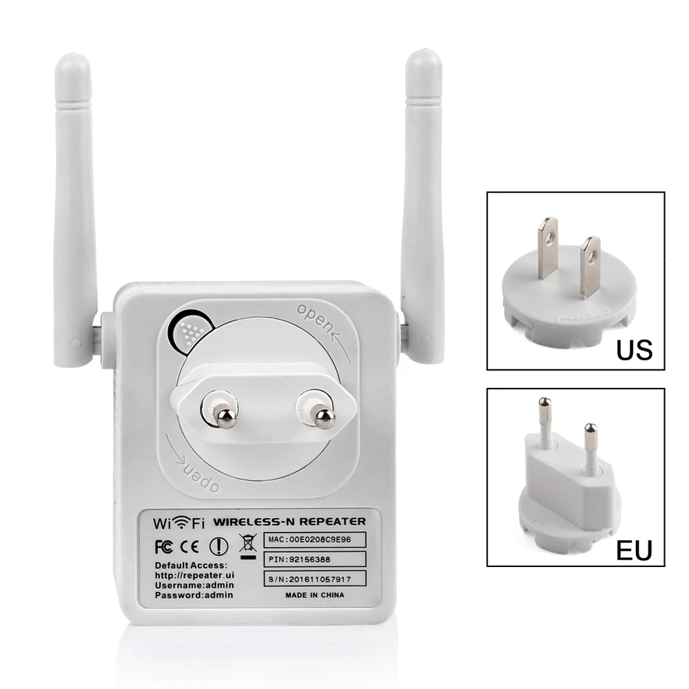 Easyidea Wi Fi ретранслятор 300 м Range Extender двойной антенны Усилитель сигнала 802.11b/G/N