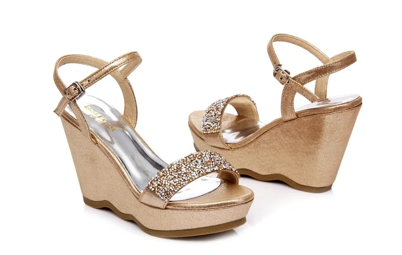 43_Womens Summer Fashion High Platform Wedges Small Size Shoes Online Elegant Rhinestone Sandals On Sale High Quality