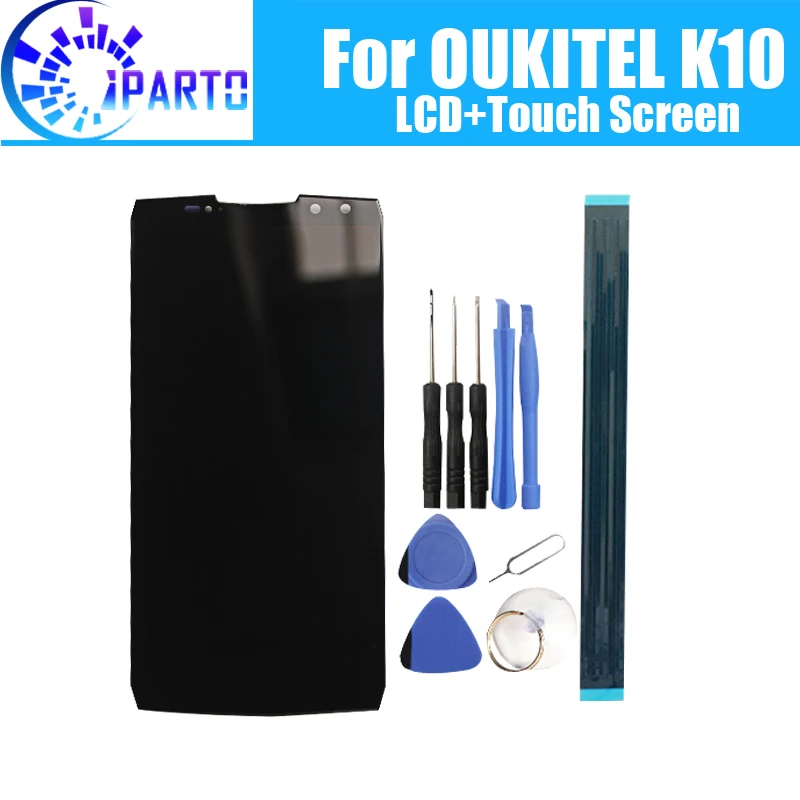 Tanie 6.0 calowy wyświetlacz LCD OUKITEL K10 + ekran dotykowy 100% oryginalny przetestowany wyświetlacz LCD Digitizer wymienny szklany panel dla OUKITEL K10