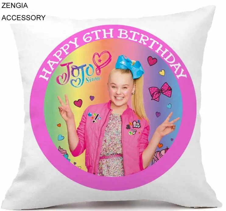 ZENGIA JoJo Siwa Наволочка на подушку размером 45*45, декоративная девочка Подушка Чехол Наволочка из полиэстера для декоративной диванной подушки детские подушки - Цвет: 5