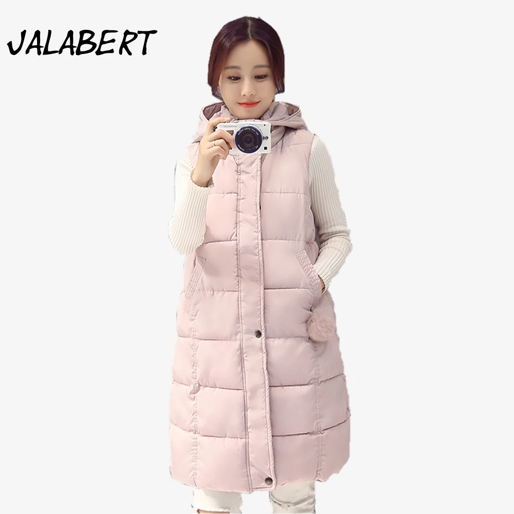 2017 New Autumn winter font b women b font long vests Slim Hairball cotton font b