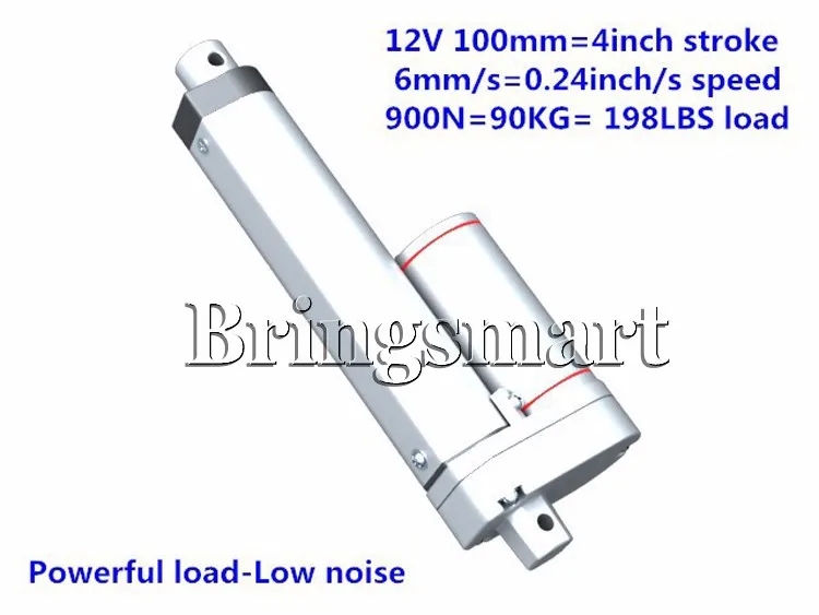 12v Электрический привод 900N Stroke 100 мм Скорости 5 мм / с клюшкой миниатюрного окнами устройство электрического для использования в электрическом толкателе