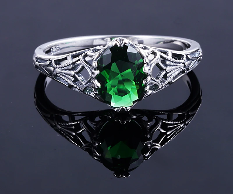 Großhandel gemischter 20st Viele Natürliche Smaragd Stein Schmuck Ringe 