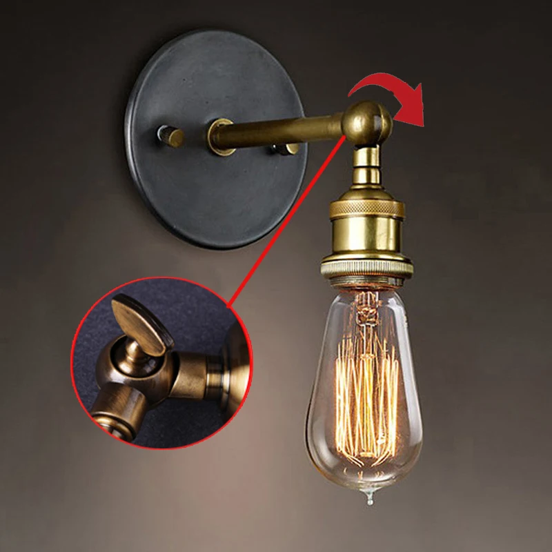 Louis Poulsen Sconce Wall Lights Vintage E27 Plated Loft Iron Wall Lamp Retro Industrial ...