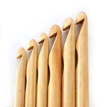 20 мм крючки для вязания крючком из цельного дерева, деревянные Бамбуковые Спицы, булавки для толстой пряжи, рукоделие, шитье, вязание, ткачество