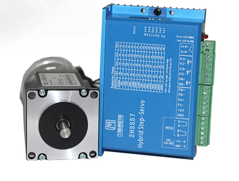

2 phase NEMA 23 2Nm 283ozf.in Closed loop Stepper servo motor driver kit with brake JMC 2HSS57+57J1880EC-1000-SC
