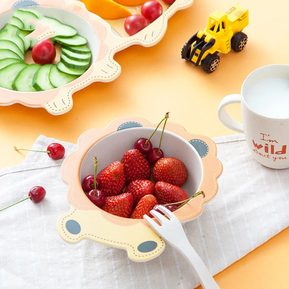 Cartoon Natural Bamboo Fiber Bowls Baby Dishes Bowl Plates Kids Feeding Tableware Infant Toddler Portable Environmental Plates Cartoon Natural Bamboo Fiber Bowls Baby Dishes Bowl Plates Kids Feeding Tableware Infant Toddler Portable Environmental Plates