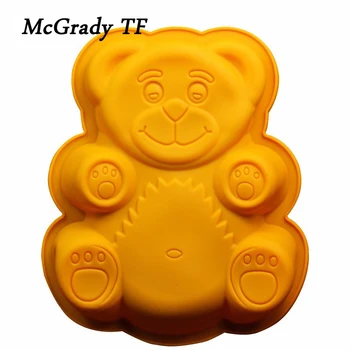 

Bear Silicone Mold Cake Tools For Mousses Ice Cream Maker Fondant Moule Tray Pan Bakeware Accessories Baking Tool 3D Cake Mold