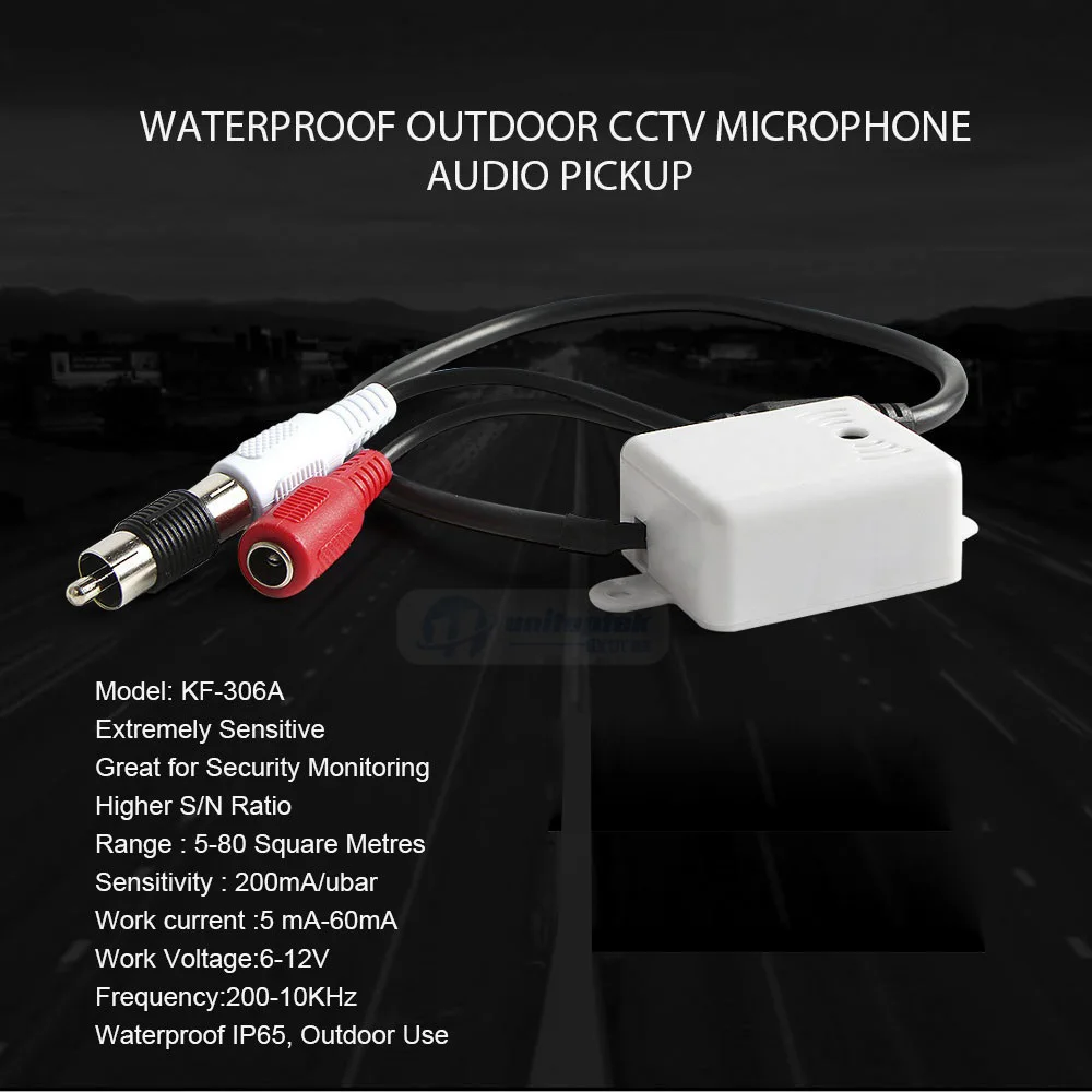 Водонепроницаемый Открытый CCTV Микрофон Аудио палочки устройство Высокая чувствительность работа для PTZ камера IP405G-2MP-30X-AP IP405G-5MP-30X-AP