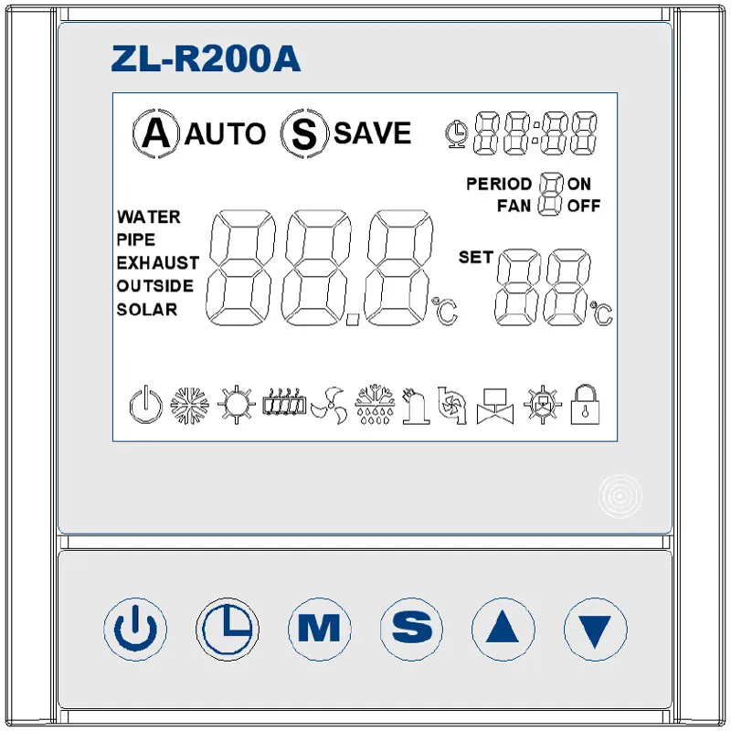 Universal Air source heat pump water heater controller Heat pump air to hot water heating controller ZL-R200A LILYTECH digital temperature controller digital thermostat