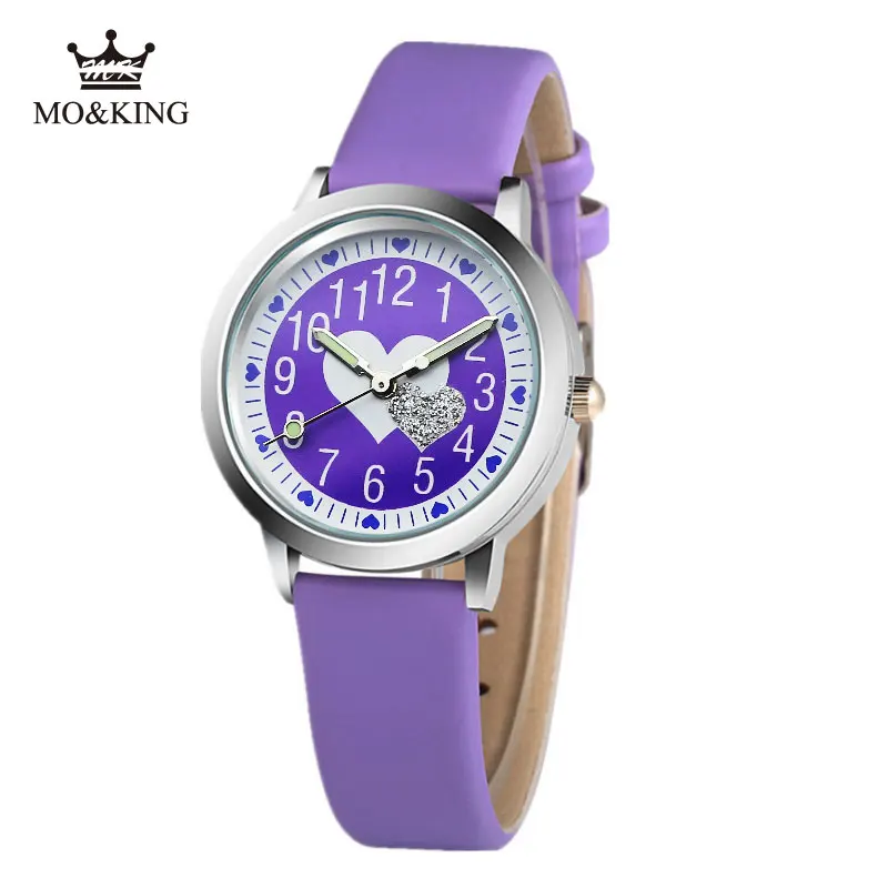 MK MO KING брендовые Детские часы для маленьких мальчиков и девочек, розовые светящиеся часы для детей, студентов, подарок, часы A1