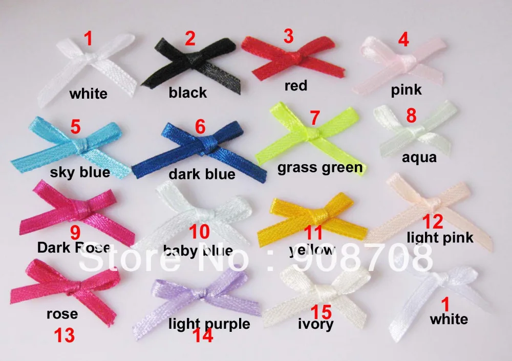 

F028 Polyester Ribbon Bow Solid Bowtie 300pcs Decorative Accessories