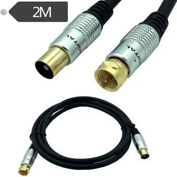 

9.5mm Male to F type Male Coaxial TV Satellite Antenna Cable 2m