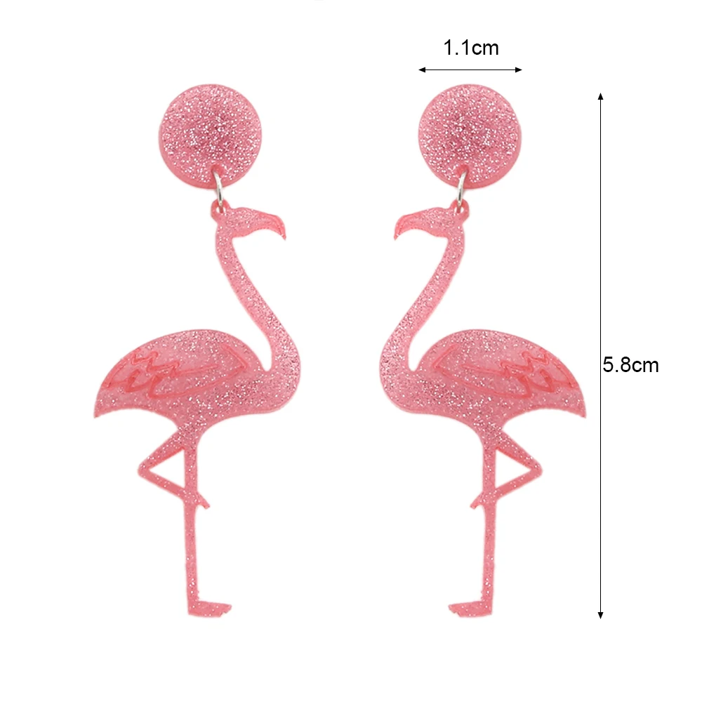 STRATHSPEY Новое поступление милые серьги-капли в форме птицы Длинные Фламинго акриловые украшения для девочек мультфильм Bijoux женские розовые серьги