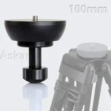ASKAR 100mm Half Ball Flat to Bowl Adapter for Video Tripod Fluid Head DSLR Rig Camera Free Shipping