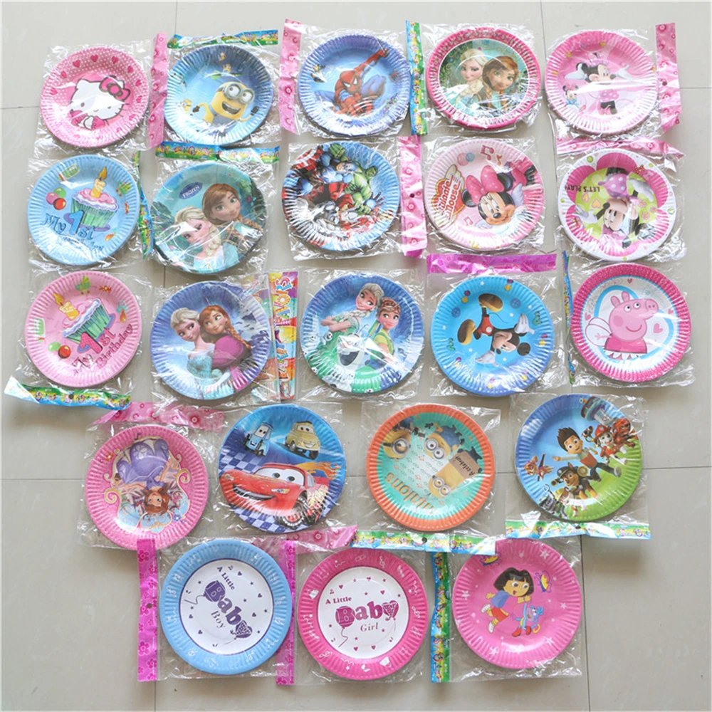 12pcslot disposable paper platesdish 7inch party decoration cake pan party supplies cartoon theme birthday party - Decorative Paper Plates 12pcslot disposable paper platesdish 7inch party decoration cake pan party supplies cartoon theme birthday party - Decorative Paper Plates