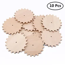 10 шт./упак. Незаконченные деревянные Шестерни головоломка искусство ремесла рисованной каракули аксессуары для Настольная игра Сделай Сам вечерние декор украшения