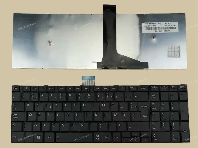 Новая Французская клавиатура для ноутбука Toshiba Satellite c50 c50-a c50d-a C55d черная WIN8 |