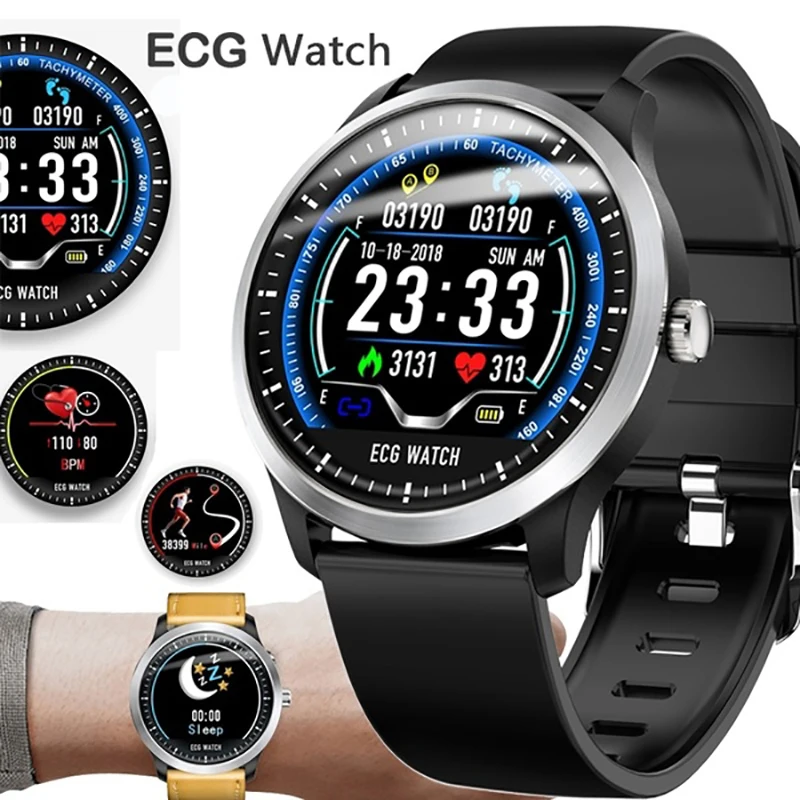 

ECG PPG Smart Watch Bracelet With Electrocardiograph ECG Display, Fitness Heart Rate Monitor Blood Pressure Men Women Smartwatch