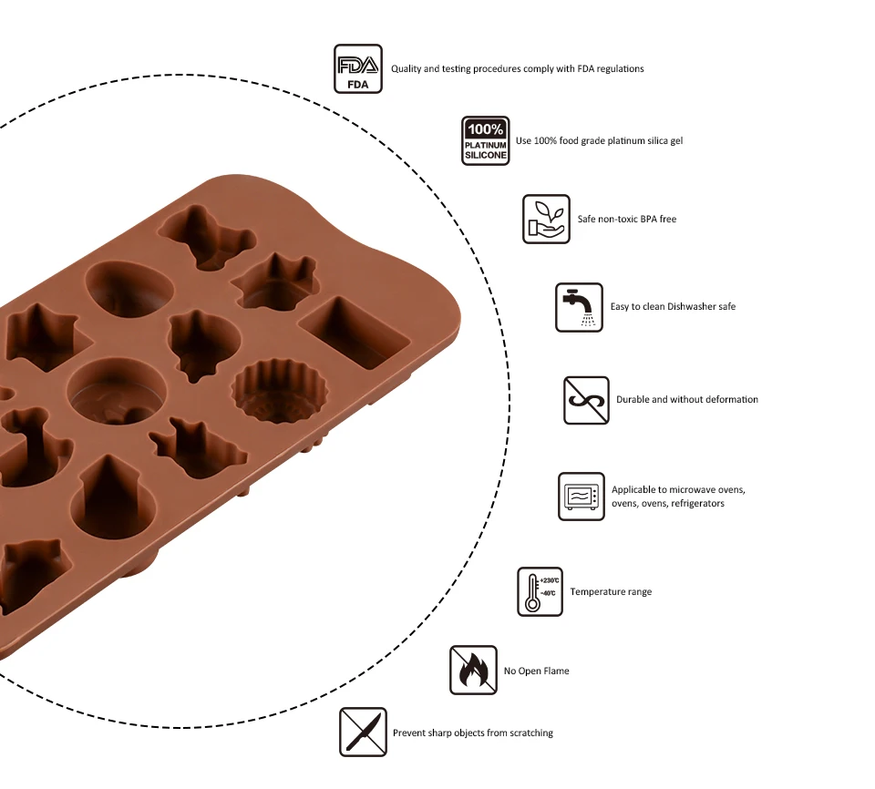 SILIKOLOVE антипригарные силиконовые формы для шоколада FDA безопасные 3D Мультяшные животные в форме формы для желе или льда, формы для выпечки, инструмент для выпечки