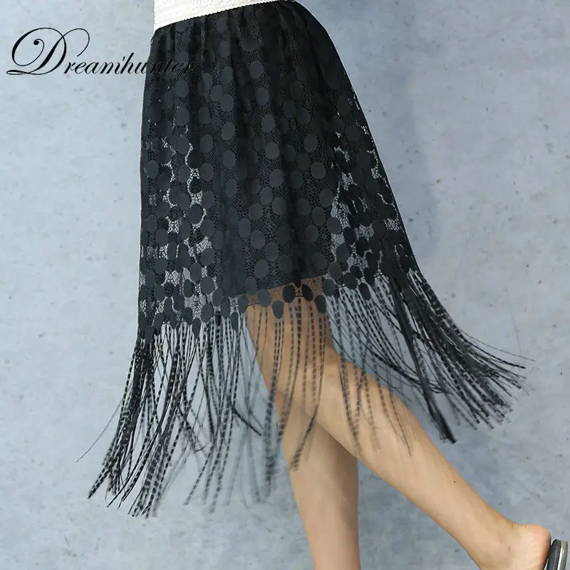 Юбка миди Женская кружевная с высокой талией черная/белая 2020|midi skirt|waist skirthigh waist