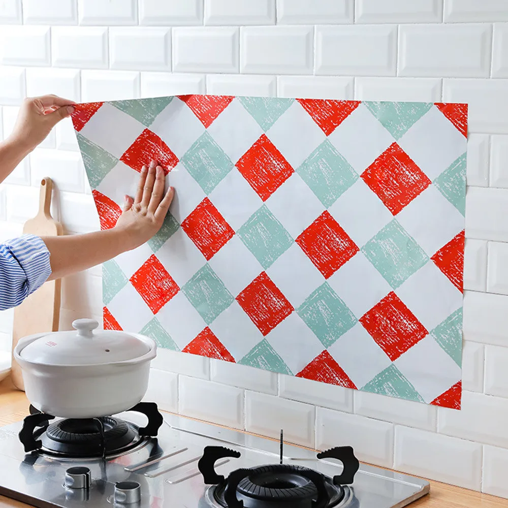 

2018 New 1PC Colorful Kitchen Oilproof Removable Wall Stickers Art Decor Home Decal #NE918