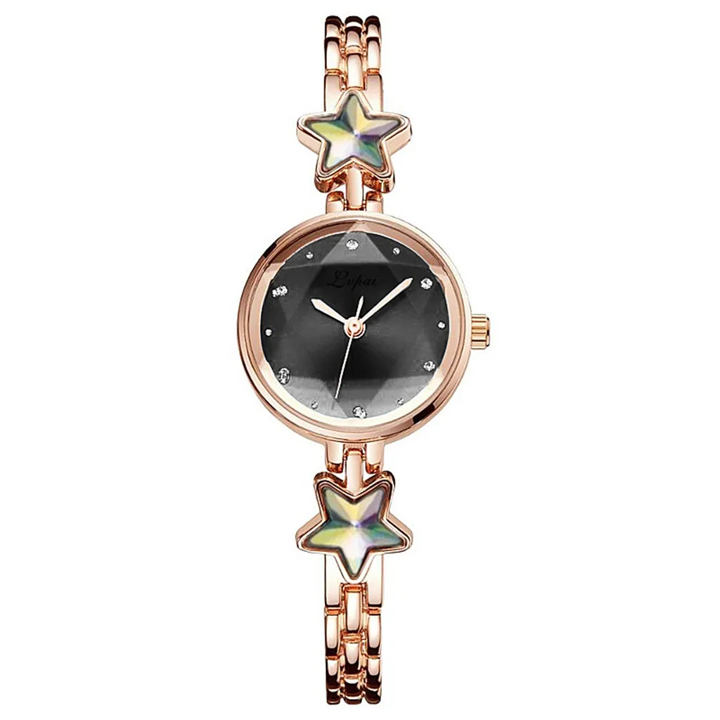 Роскошные часы Womern известный бренд Мода темперамент поднятый циферблат Кварцевые Звезда Стразы стальной браслет часы dames horloge#03