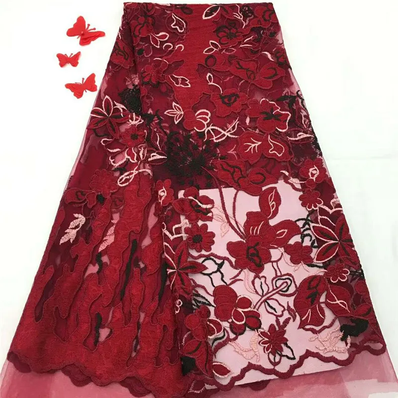 Good Quality African Tulle lace fabric For Wedding Dress HX1127-2