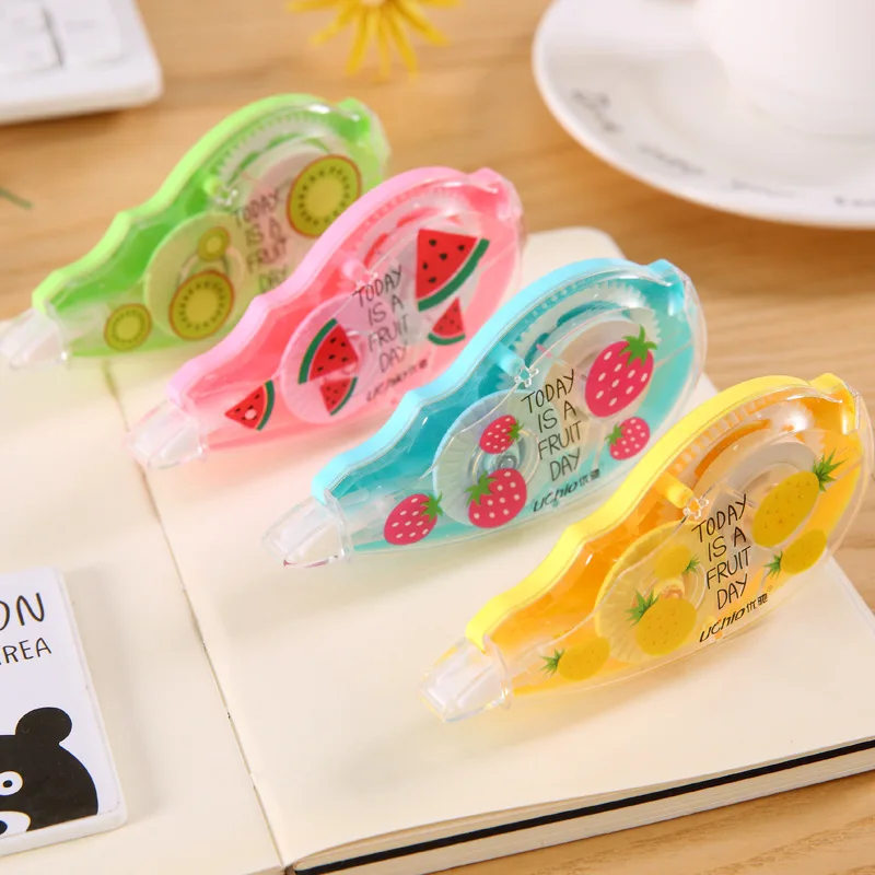 

Kawaii Cute Fruit Correction Tape Creative Proof-reader Decorative Masking Tape Corrector for kids School Stationery Supplies