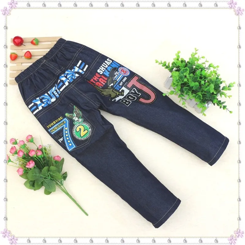 

NEAT Jeans for boys Print cartoon pattern kids pants Baby boy long pants fashion vestidos juvenile children clothing 15A009