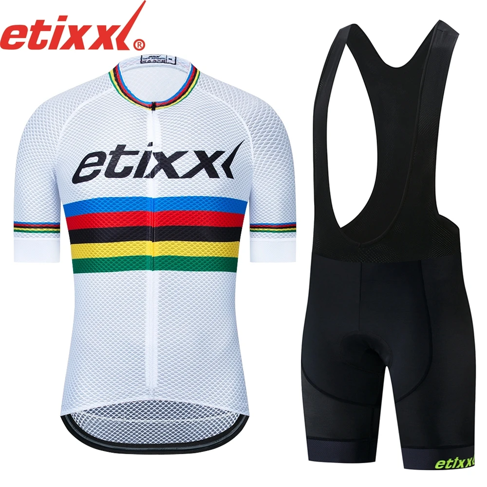 Etixx 2019 летний Быстросохнущий Комплект Джерси для велоспорта MTB дорожный