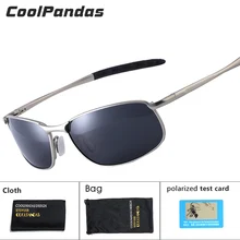 CoolPandas óculos de sol polarizado masculino, óculos para direção marca de designers lentes pequenas para homens UV400 2019