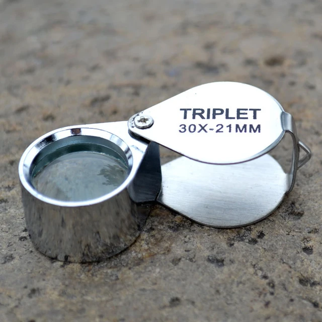 pocket mini metal jewelry magnifier with